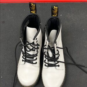 Dr. Martens Kids White and Black Boots